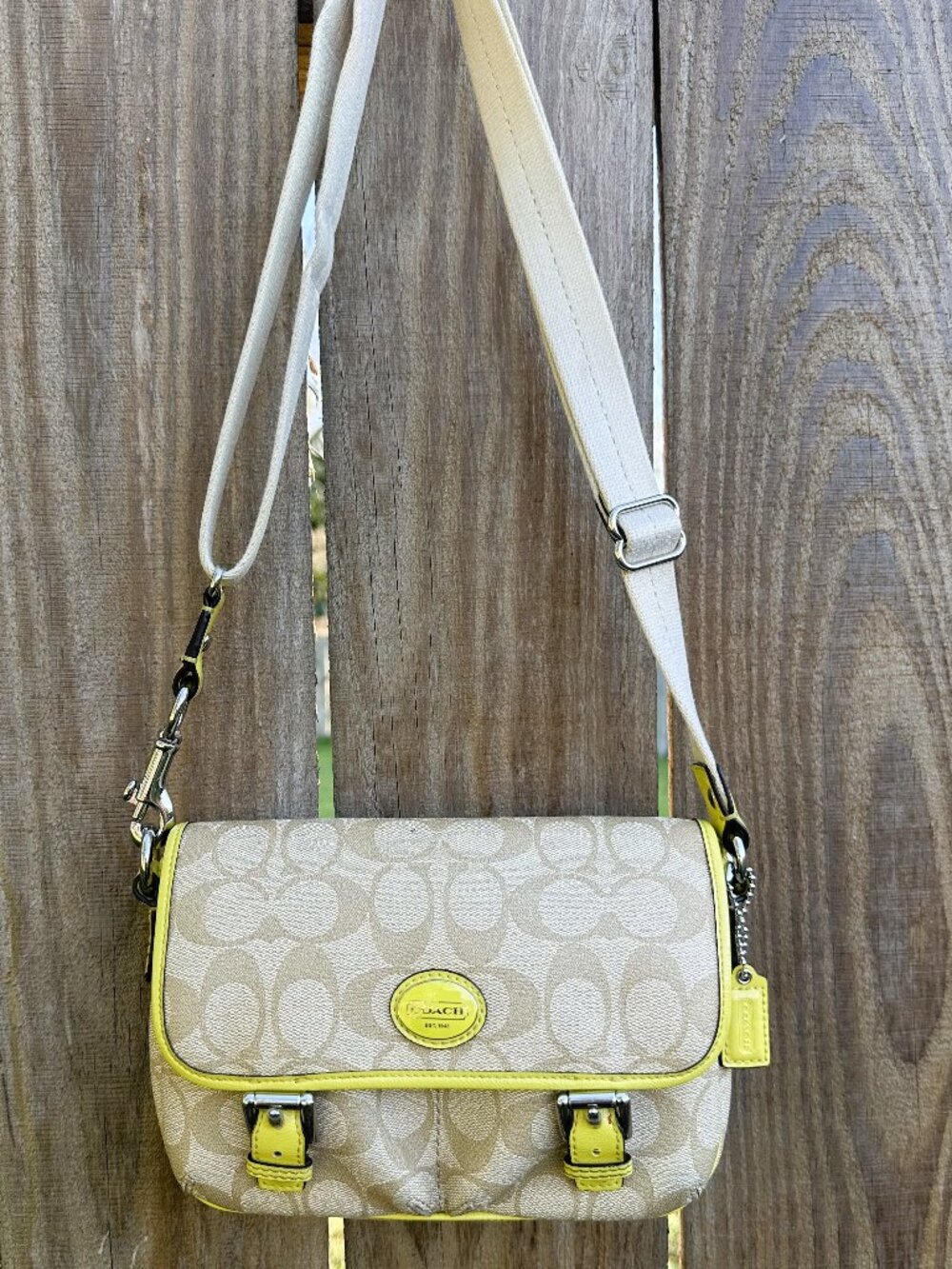 Coach Peyton Small Sling Bag (Lime Yellow)